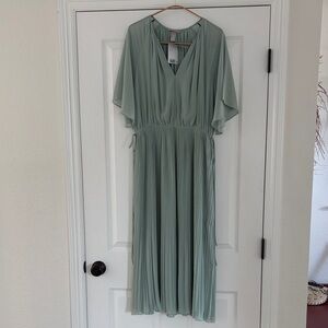 H&M Sage Green Midi Dress